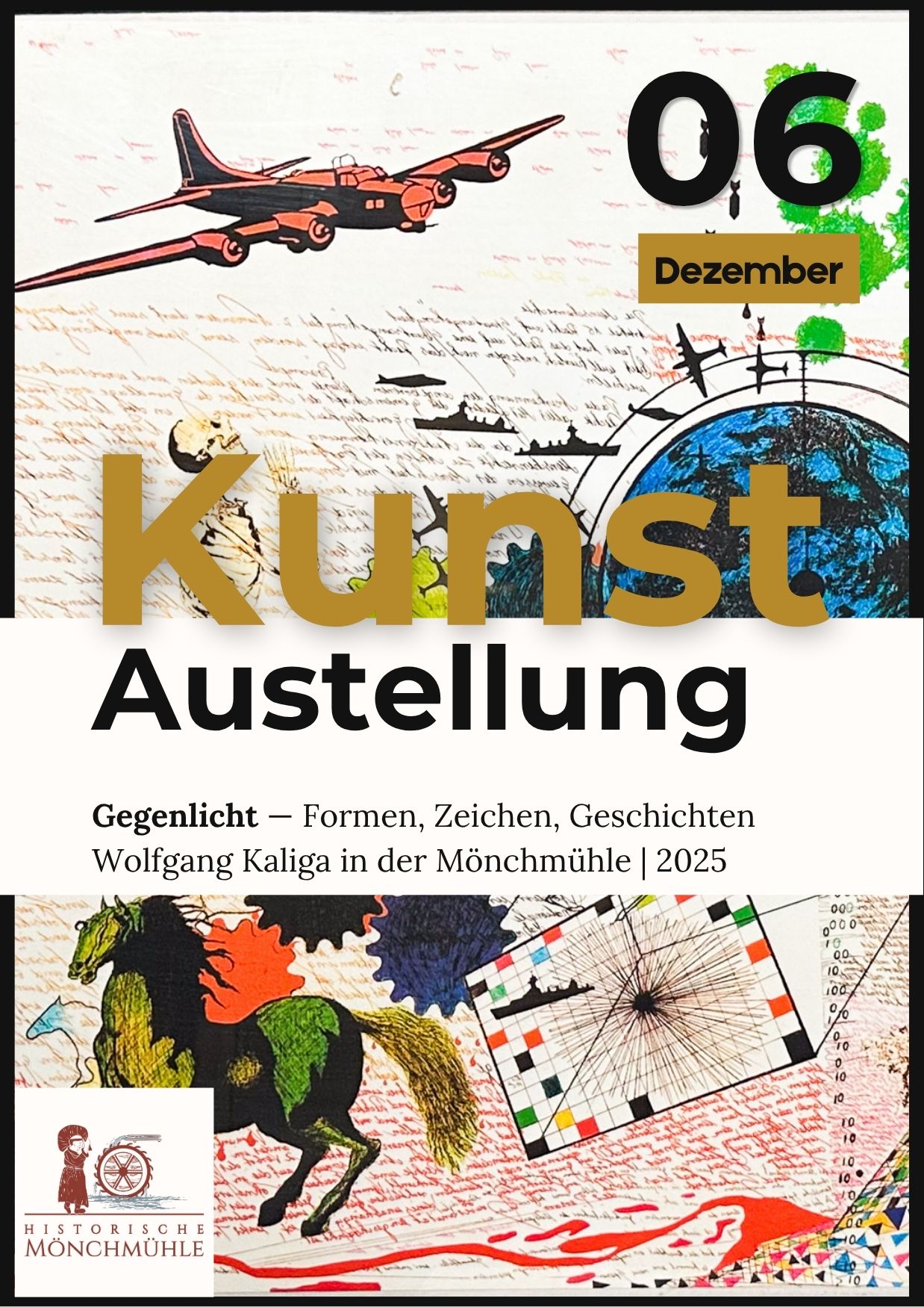 Plakat: Adventsmarkt Historische Mönchmühle 2025